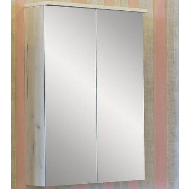 Зеркальный шкаф Sanflor Чикаго 75 С000005829 Дуб крафт белый, купить, цена, заказать, магазин, доставка, скидка, промокод, купить, цена, заказать, магазин, доставка, скидка, промокод