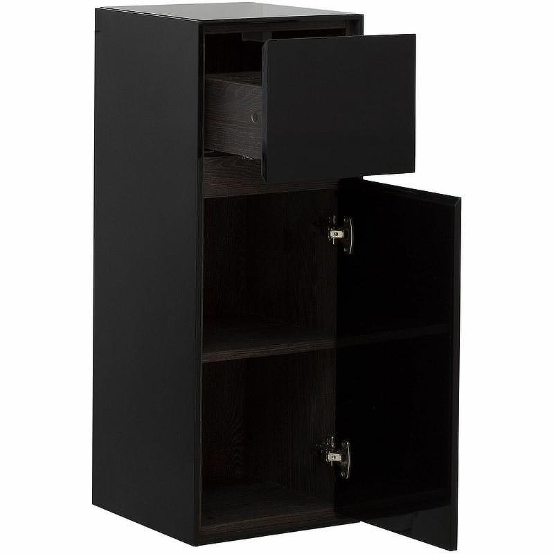 Шкаф пенал Aquanet Милан 35 306376 подвесной Черный глянец, купить, цена, заказать, магазин, доставка, скидка, промокод, купить, цена, заказать, магазин, доставка, скидка, промокод