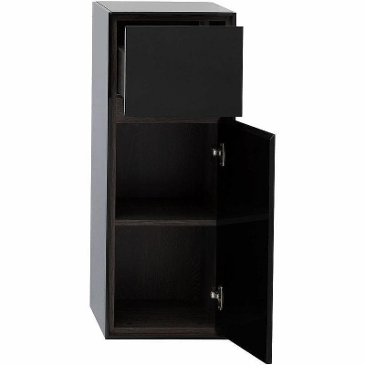 Шкаф пенал Aquanet Милан 35 306376 подвесной Черный глянец