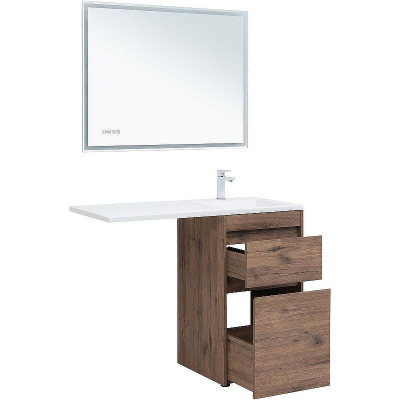 Тумба с раковиной Aquanet Токио 110 R 335586 Дуб веллингтон