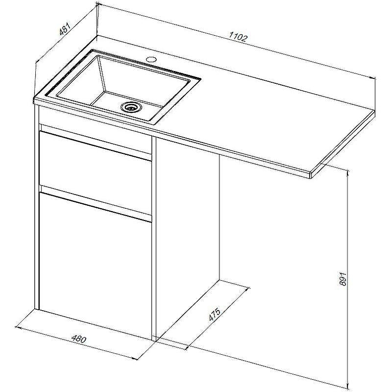 Тумба с раковиной Aquanet Токио 110 R 335586 Дуб веллингтон, купить, цена, заказать, магазин, доставка, скидка, промокод, купить, цена, заказать, магазин, доставка, скидка, промокод