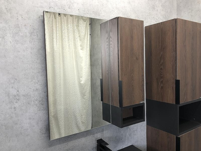 Зеркало со шкафом Comforty Франкфурт 75 00004151044 Дуб шоколадно-коричневый Черное матовое, купить, цена, заказать, магазин, доставка, скидка, промокод, купить, цена, заказать, магазин, доставка, скидка, промокод