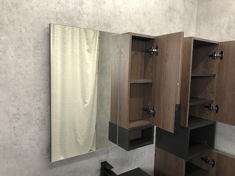 Зеркало со шкафом Comforty Франкфурт 75 00004151044 Дуб шоколадно-коричневый Черное матовое, купить, цена, заказать, магазин, доставка, скидка, промокод, купить, цена, заказать, магазин, доставка, скидка, промокод