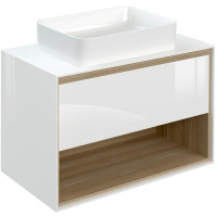 Тумба под раковину Cersanit Louna 80 SP-SZ-LOU80-BL/Wh подвесная Белый глянец дуб Эврика, купить, цена, заказать, магазин, доставка, скидка, промокод, купить, цена, заказать, магазин, доставка, скидка, промокод