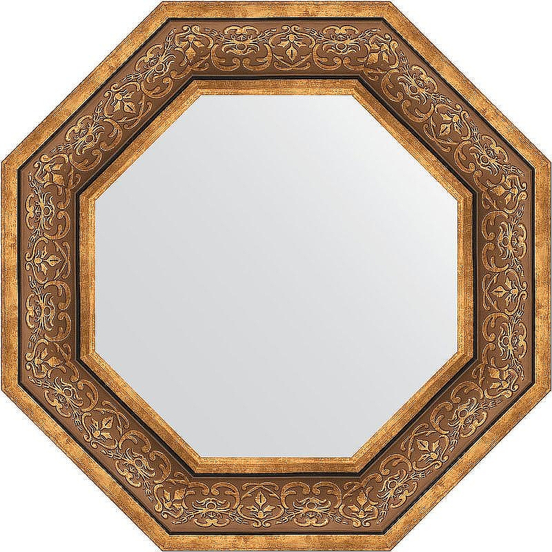 Зеркало Evoform Octagon 59х59 BY 3838 в багетной раме - Вензель бронзовый 101, купить, цена, заказать, магазин, доставка, скидка, промокод, купить, цена, заказать, магазин, доставка, скидка, промокод