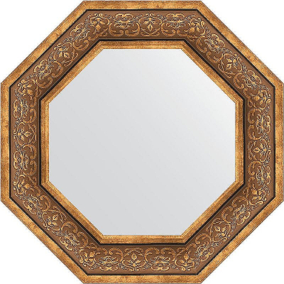 Зеркало Evoform Octagon 59х59 BY 3838 в багетной раме - Вензель бронзовый 101