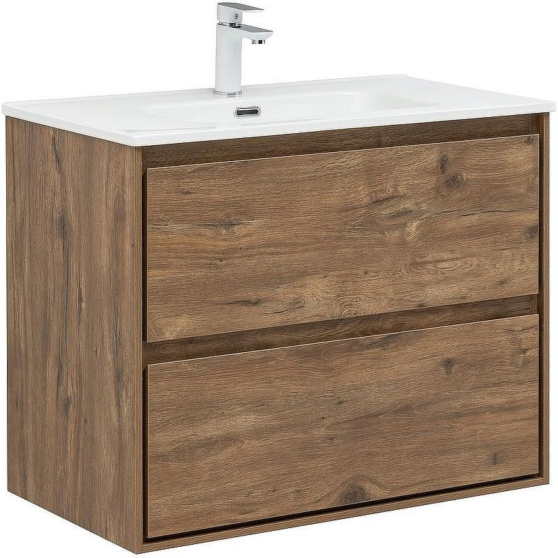 Тумба под раковину Aquanet Милан 80 336379 подвесная Дуб рустикальный, купить, цена, заказать, магазин, доставка, скидка, промокод, купить, цена, заказать, магазин, доставка, скидка, промокод