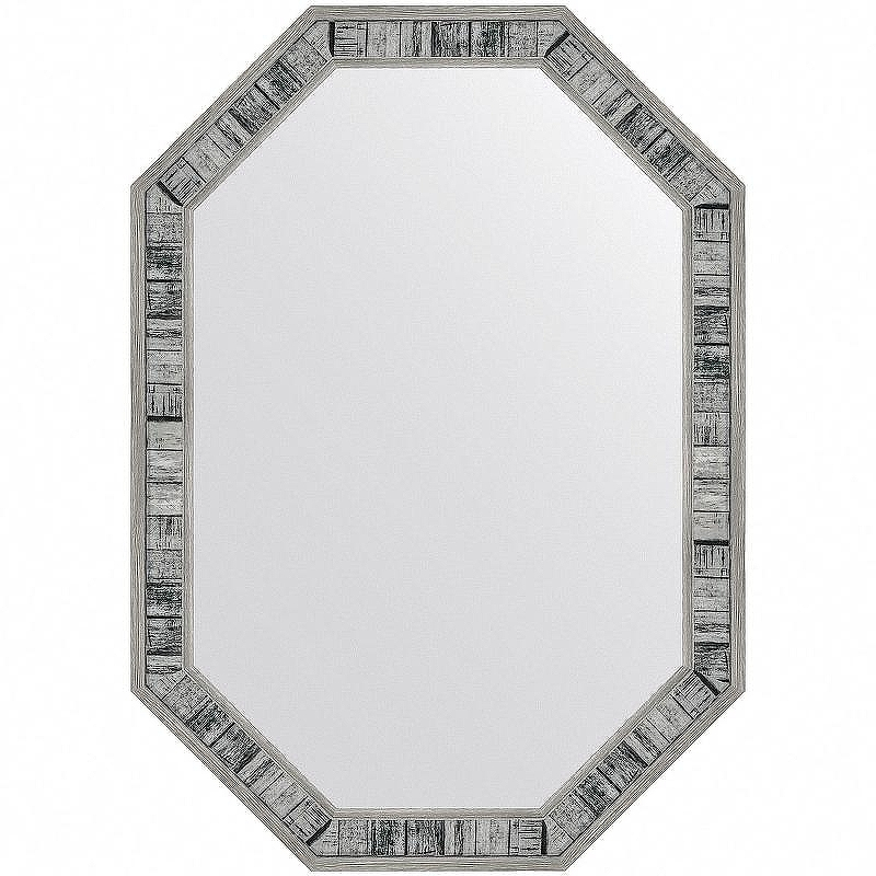 Зеркало Evoform Octagon 69x49 BY 7415 в багетной раме - Состаренное дерево 50, купить, цена, заказать, магазин, доставка, скидка, промокод, купить, цена, заказать, магазин, доставка, скидка, промокод