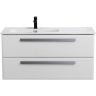 Тумба под раковину Cezares Eco-Cer-N 100 L ECO-CER-N-1000-2C-SO-BL-L подвесная Bianco Lucido без ручек, купить, цена, заказать, магазин, доставка, скидка, промокод, купить, цена, заказать, магазин, доставка, скидка, промокод