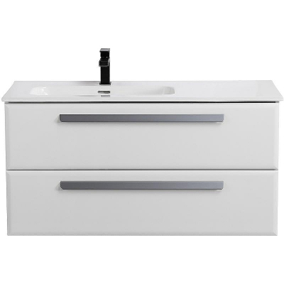 Тумба под раковину Cezares Eco-Cer-N 100 L ECO-CER-N-1000-2C-SO-BL-L подвесная Bianco Lucido без ручек