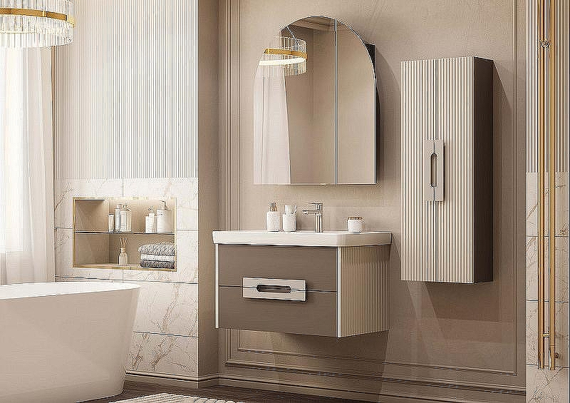 Тумба под раковину Aquaton Ар-Деко 85 1A280401DD6E0 подвесная Кашемир, купить, цена, заказать, магазин, доставка, скидка, промокод, купить, цена, заказать, магазин, доставка, скидка, промокод