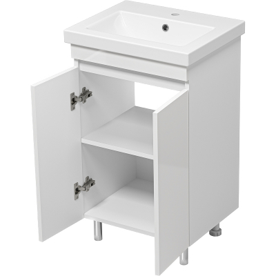 Тумба с раковиной Misty Енисей 50 УТ000009441 Белая