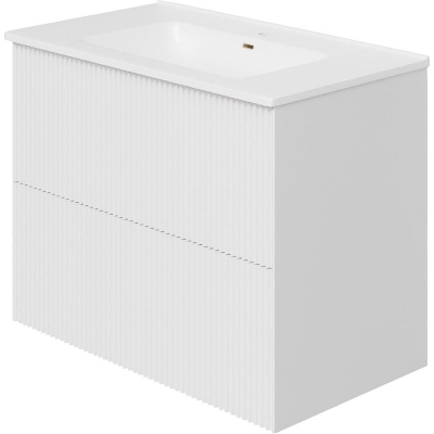 Тумба под раковину La Fenice Terra Twin 80 FNC-01-TER-B-80-2 подвесная Белая матовая