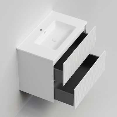 Тумба под раковину La Fenice Terra Twin 80 FNC-01-TER-B-80-2 подвесная Белая матовая