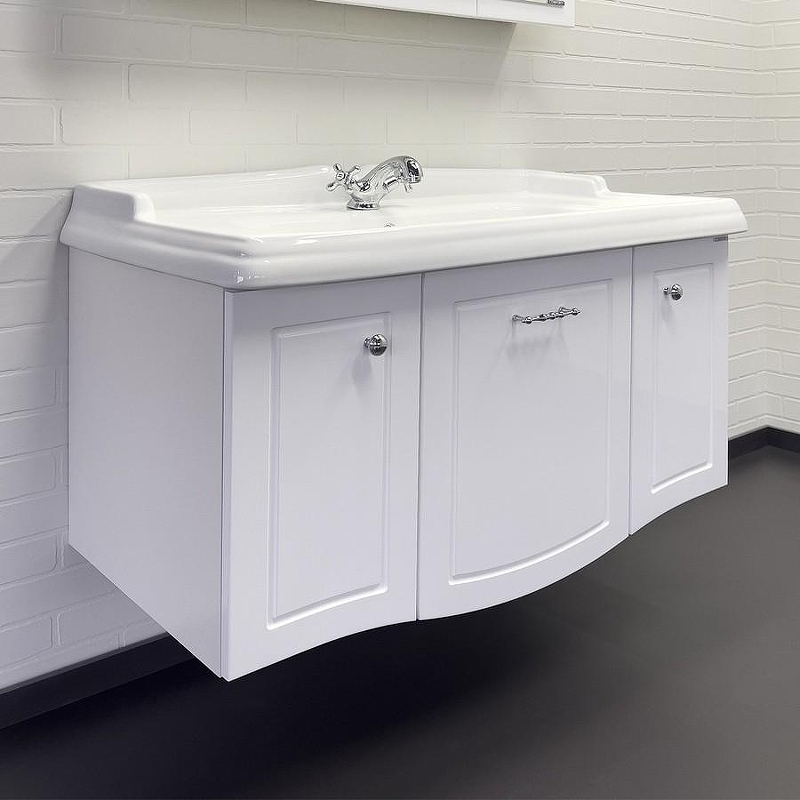 Тумба с раковиной Comforty Палини 100 00-00019754 подвесная Белый глянец, купить, цена, заказать, магазин, доставка, скидка, промокод, купить, цена, заказать, магазин, доставка, скидка, промокод