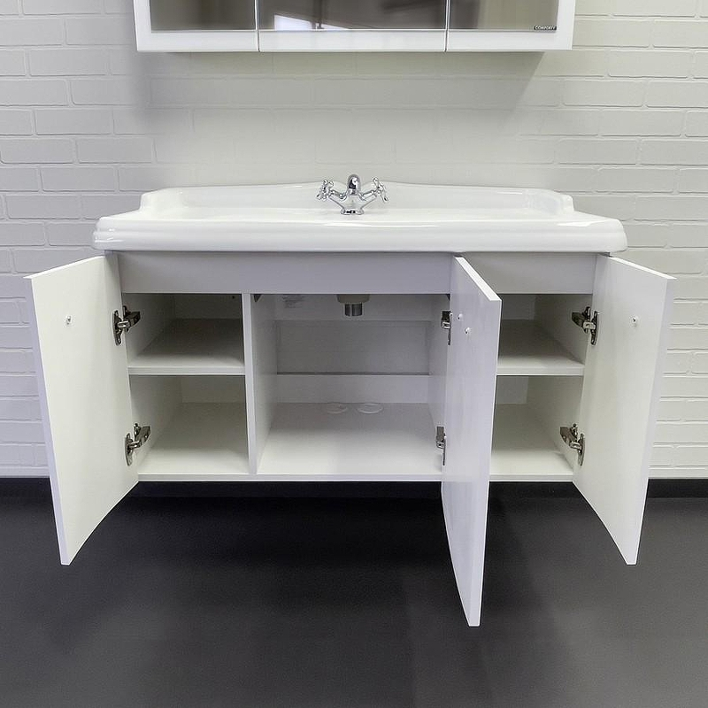 Тумба с раковиной Comforty Палини 100 00-00019754 подвесная Белый глянец, купить, цена, заказать, магазин, доставка, скидка, промокод, купить, цена, заказать, магазин, доставка, скидка, промокод