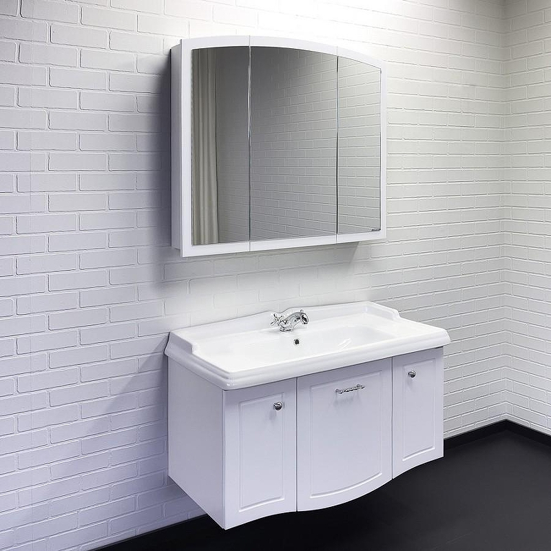 Тумба с раковиной Comforty Палини 100 00-00019754 подвесная Белый глянец, купить, цена, заказать, магазин, доставка, скидка, промокод, купить, цена, заказать, магазин, доставка, скидка, промокод