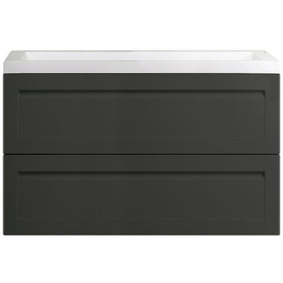 Тумба под раковину Art&Max AM-Platino-1000-2C-SO-GM подвесная Серый матовый