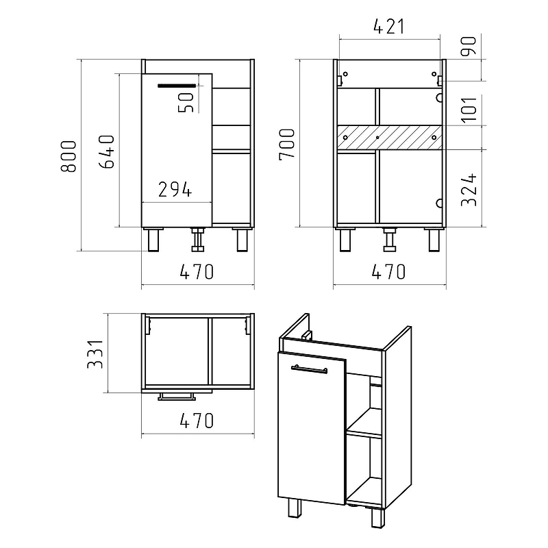 Тумба с раковиной Misty Крафт 50 УТ000013342 Белая Дуб Крафт золотой, купить, цена, заказать, магазин, доставка, скидка, промокод, купить, цена, заказать, магазин, доставка, скидка, промокод