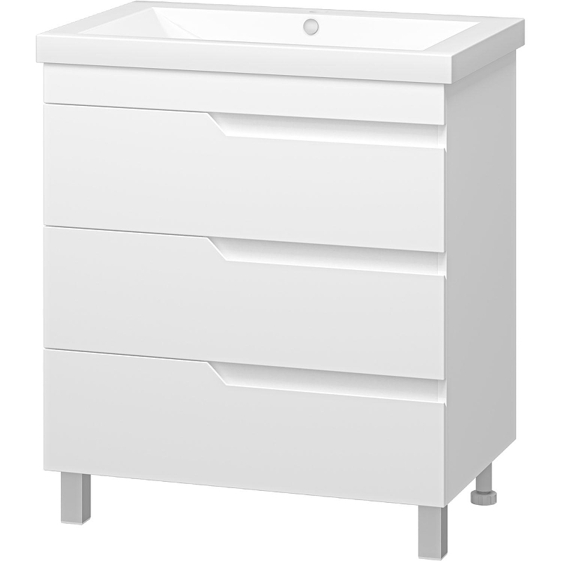 Тумба с раковиной Misty Софт 75 УТ000015030 Белая глянцевая, купить, цена, заказать, магазин, доставка, скидка, промокод, купить, цена, заказать, магазин, доставка, скидка, промокод