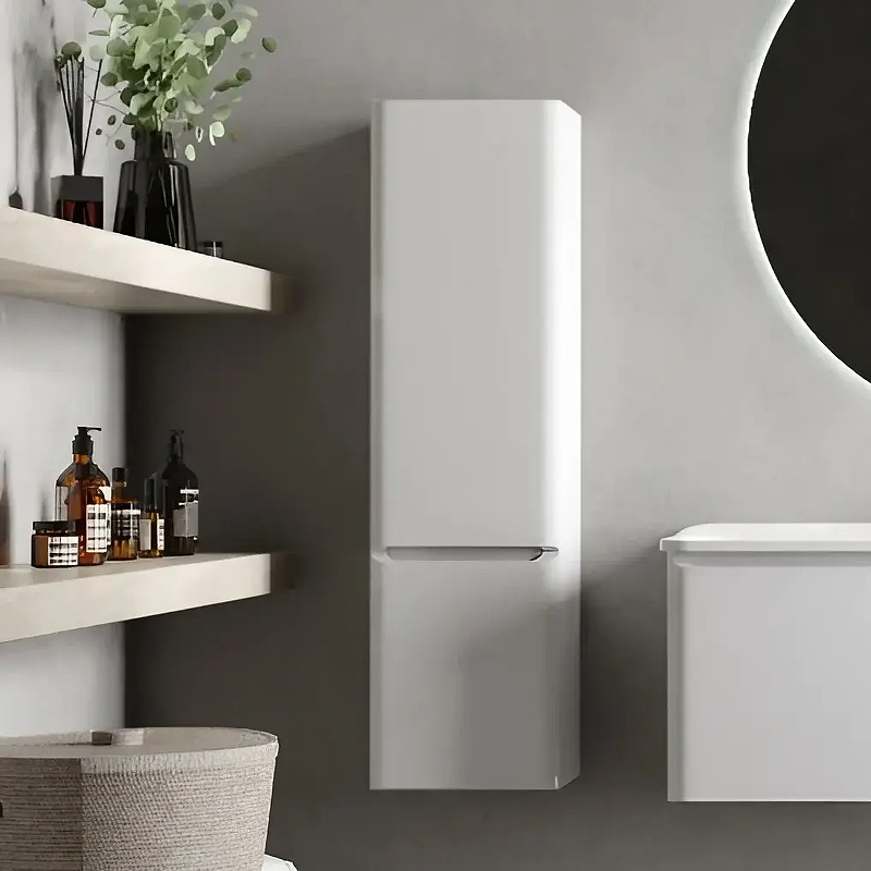 Шкаф пенал AQUAme S4 33 AQM9004WH подвесной цвет Белый глянцевый, купить, цена, заказать, магазин, доставка, скидка, промокод, купить, цена, заказать, магазин, доставка, скидка, промокод