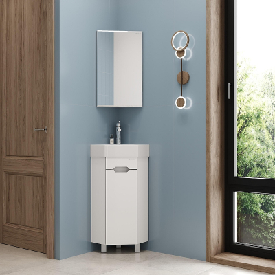 Тумба под раковину Onika Айленд 35 R 103501 угловая цвет Белый