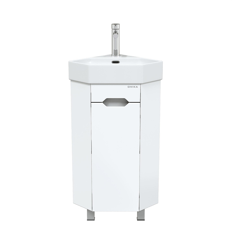 Тумба под раковину Onika Айленд 35 R 103501 угловая цвет Белый, купить, цена, заказать, магазин, доставка, скидка, промокод, купить, цена, заказать, магазин, доставка, скидка, промокод