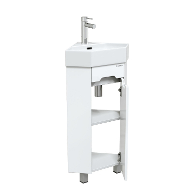 Тумба под раковину Onika Айленд 35 R 103501 угловая цвет Белый