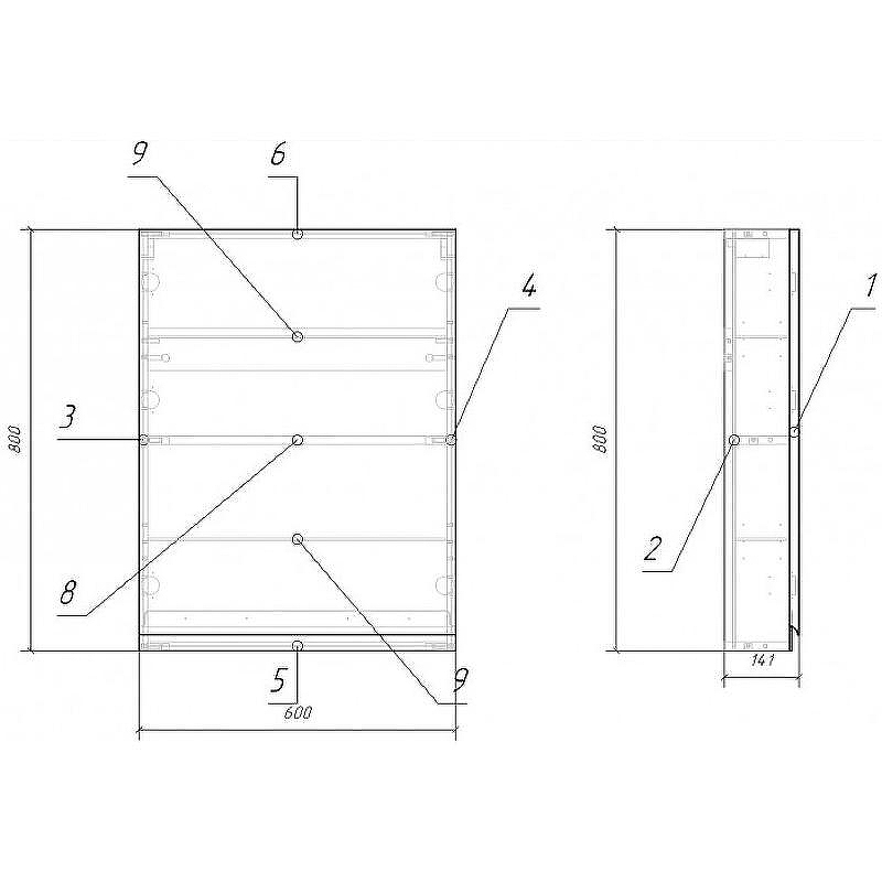 Подвесной шкаф Cersanit Moduo 60 SB-SW-MOD60/Wh Белый, купить, цена, заказать, магазин, доставка, скидка, промокод, купить, цена, заказать, магазин, доставка, скидка, промокод