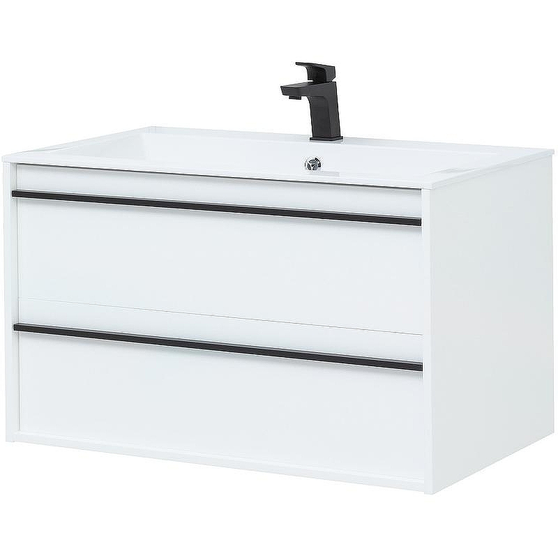 Тумба с раковиной Aquanet Lino 90 271949 подвесная Белая матовая, купить, цена, заказать, магазин, доставка, скидка, промокод, купить, цена, заказать, магазин, доставка, скидка, промокод