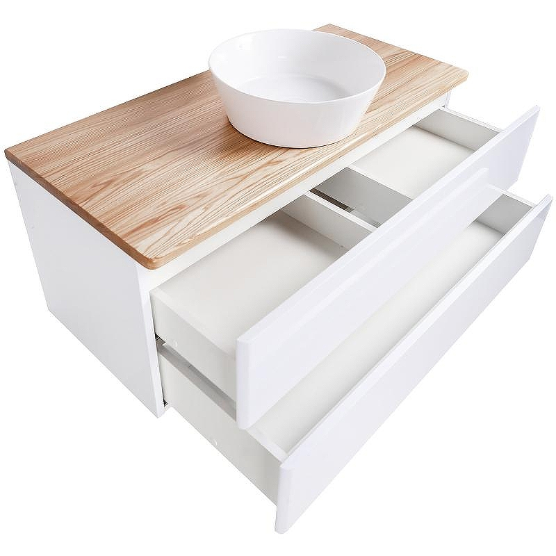 Тумба с раковиной Orange Otto 100 Ot-100TuWOOD+B08-360W подвесная Белая Ясень, купить, цена, заказать, магазин, доставка, скидка, промокод, купить, цена, заказать, магазин, доставка, скидка, промокод