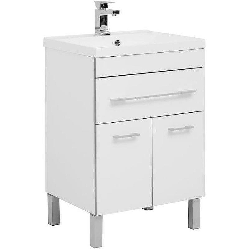 Тумба с раковиной Aquanet Верона 58 287667 Белая, купить, цена, заказать, магазин, доставка, скидка, промокод, купить, цена, заказать, магазин, доставка, скидка, промокод