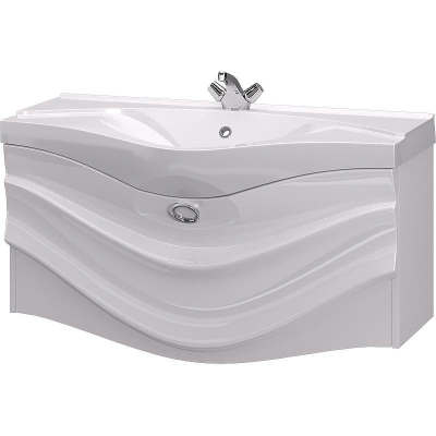 Тумба с раковиной Aima Design Eclipse 110 У40418 подвесная Белая