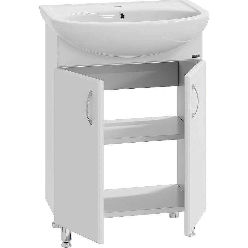 Тумба под раковину СанТа Сити 60 201075 Белая, купить, цена, заказать, магазин, доставка, скидка, промокод, купить, цена, заказать, магазин, доставка, скидка, промокод