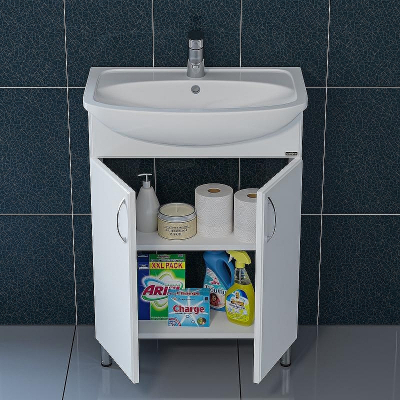 Тумба под раковину СанТа Сити 60 201075 Белая