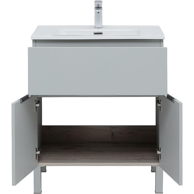 Тумба под раковину Aquanet Алвита New 70 303899 Серая матовая, купить, цена, заказать, магазин, доставка, скидка, промокод, купить, цена, заказать, магазин, доставка, скидка, промокод