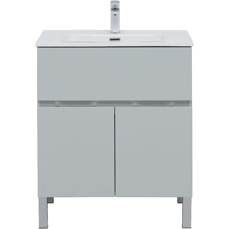 Тумба под раковину Aquanet Алвита New 70 303899 Серая матовая, купить, цена, заказать, магазин, доставка, скидка, промокод, купить, цена, заказать, магазин, доставка, скидка, промокод