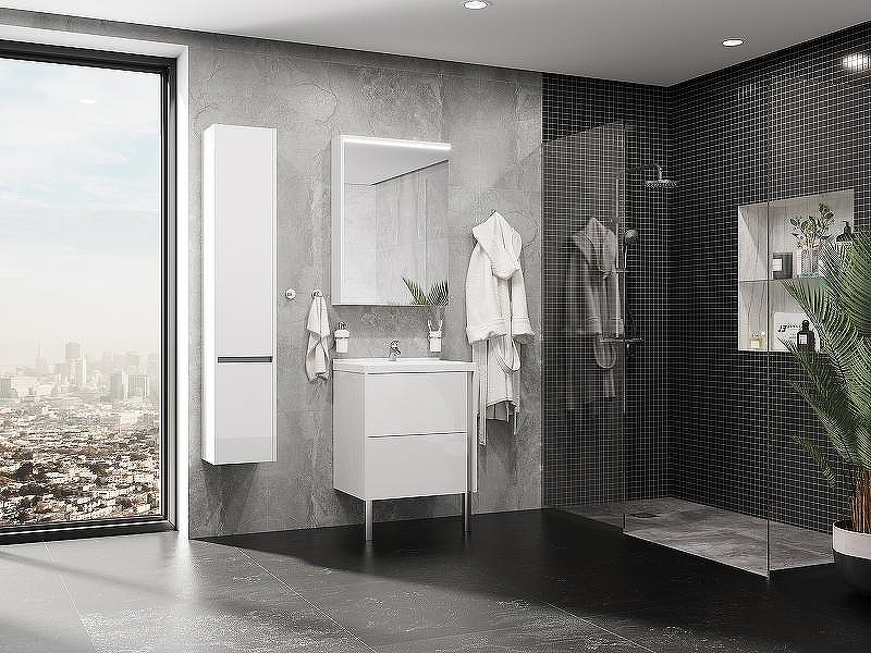 Шкаф пенал Aquaton Стоун 30 L1A228403SX01L подвесной Белый, купить, цена, заказать, магазин, доставка, скидка, промокод, купить, цена, заказать, магазин, доставка, скидка, промокод