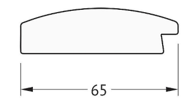 Зеркало Evoform Definite 146х56 BY 1074 в багетной раме - Орех 65