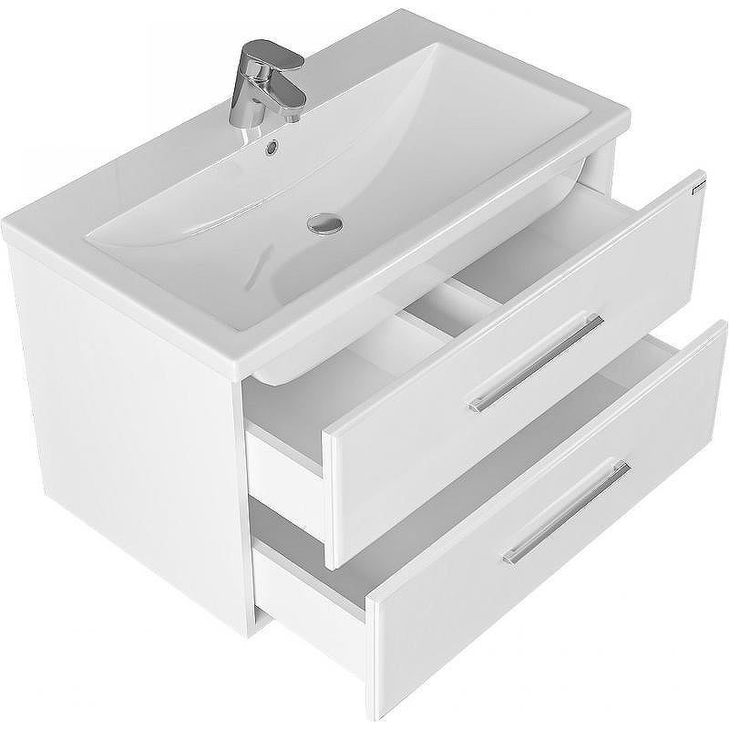 Тумба под раковину СанТа Омега 80 207005 подвесная Белая, купить, цена, заказать, магазин, доставка, скидка, промокод, купить, цена, заказать, магазин, доставка, скидка, промокод