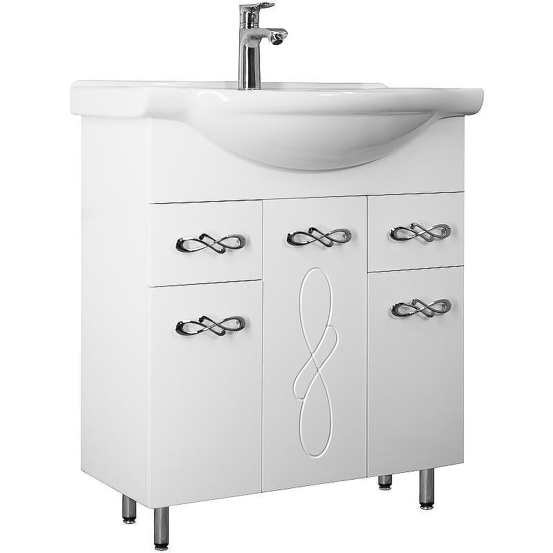 Тумба под раковину Style Line Венеция 75 ЛС-00002282 Белый глянец, купить, цена, заказать, магазин, доставка, скидка, промокод, купить, цена, заказать, магазин, доставка, скидка, промокод