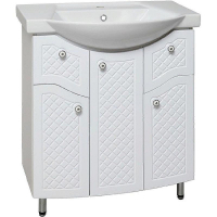 Тумба под раковину Runo Милано 75 УТ000002088 Белая, купить, цена, заказать, магазин, доставка, скидка, промокод, купить, цена, заказать, магазин, доставка, скидка, промокод