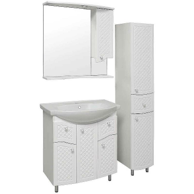 Тумба под раковину Runo Милано 75 УТ000002088 Белая