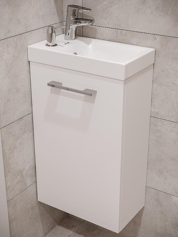 Тумба с раковиной Cersanit Lara 40 64179 подвесная Белая, купить, цена, заказать, магазин, доставка, скидка, промокод, купить, цена, заказать, магазин, доставка, скидка, промокод