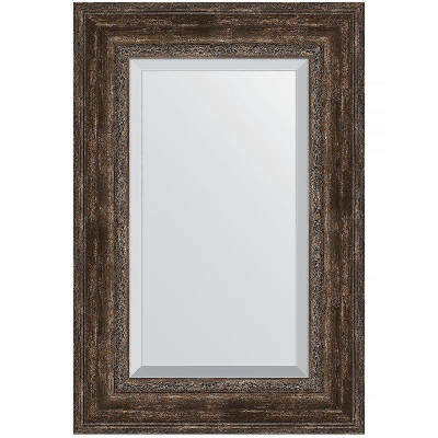 Зеркало Evoform Exclusive 92х62 BY 3430 с фацетом в багетной раме - Состаренное дерево с орнаментом 120