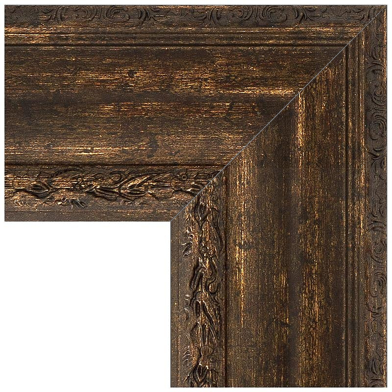 Зеркало Evoform Exclusive 92х62 BY 3430 с фацетом в багетной раме - Состаренное дерево с орнаментом 120, купить, цена, заказать, магазин, доставка, скидка, промокод, купить, цена, заказать, магазин, доставка, скидка, промокод