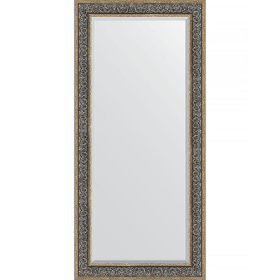 Зеркало Evoform Exclusive 169х79 BY 3605 с фацетом в багетной раме - Вензель серебряный 101