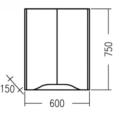 Подвесной шкаф СанТа Сатурн 60 700373 Белый Дуб австрийский
