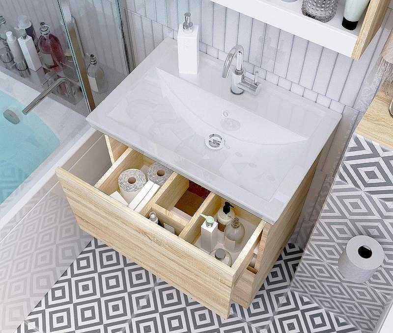 Тумба под раковину 1MarKa Aris 60 У76060 Дуб сонома, купить, цена, заказать, магазин, доставка, скидка, промокод, купить, цена, заказать, магазин, доставка, скидка, промокод