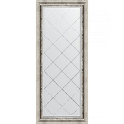 Зеркало Evoform Exclusive-G 156х66 BY 4147 с гравировкой в багетной раме - Римское серебро 88